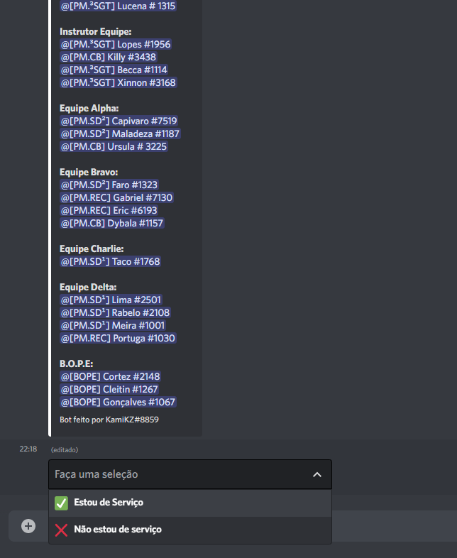 Bot Discord - Lista