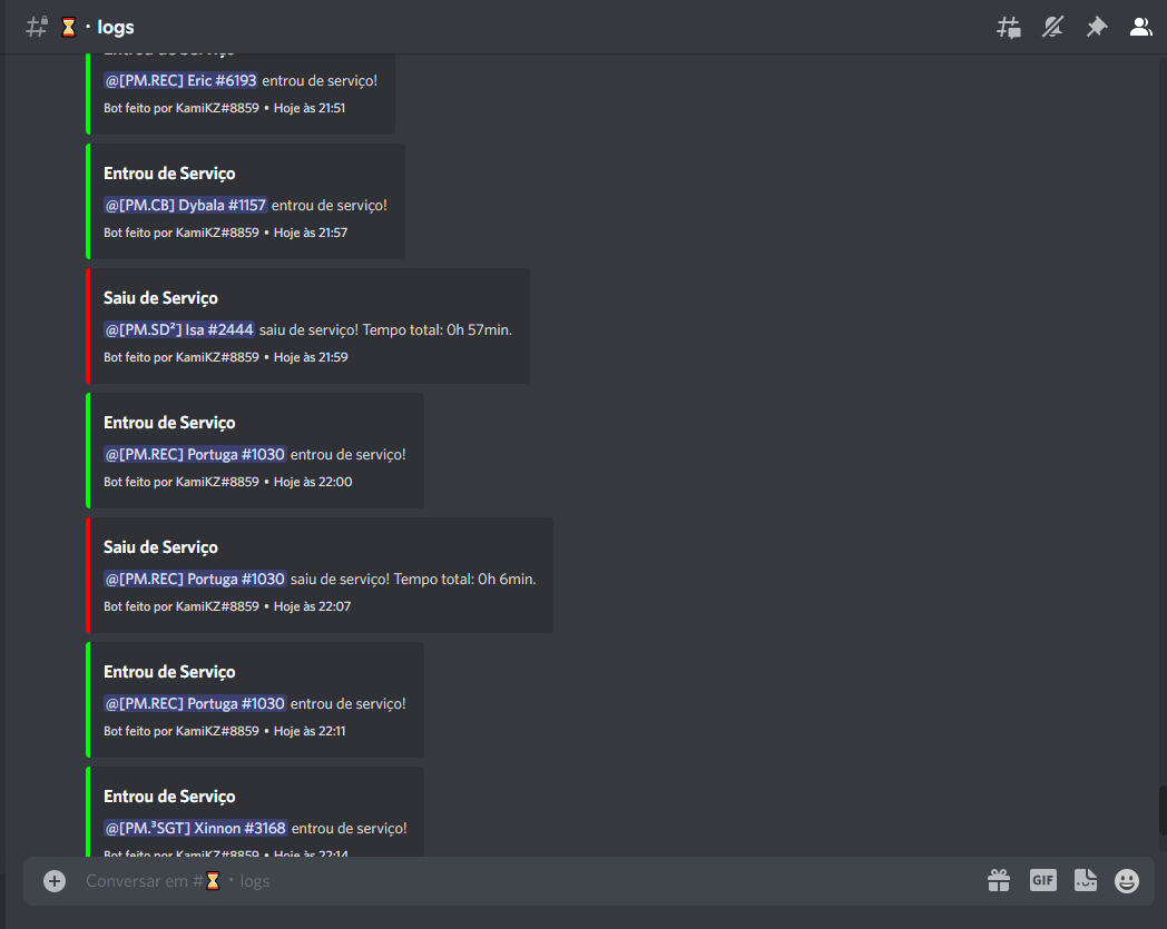 Bot Discord - Log