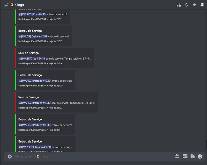 Bot Discord - Log